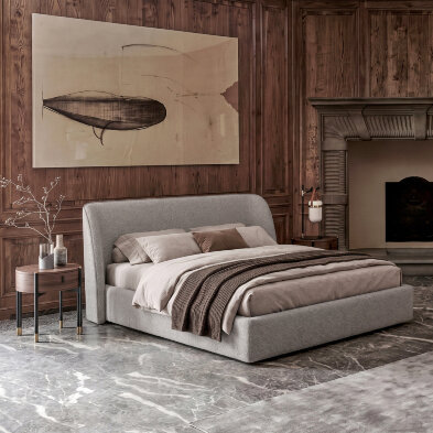 Кровать Mod Interiors Палома 166 x 212 x h102 см, ткань Candy 106 Cocoa